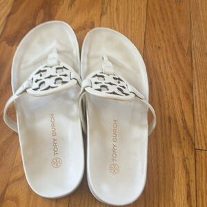 Tory Burch white sandals size 10